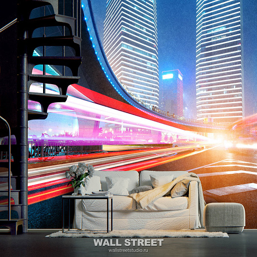 Фотообои в интерьере артикул City Life 5, CITY LIFE, Wall street